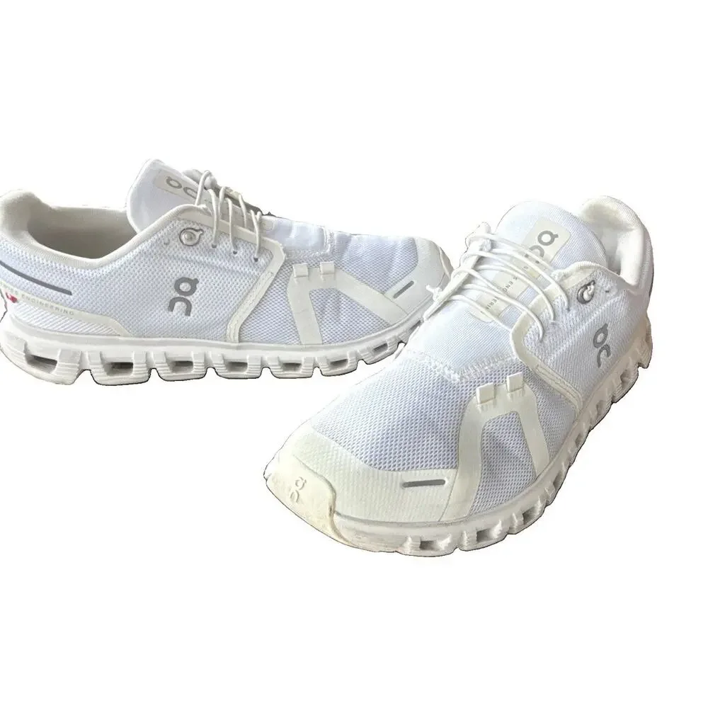 On Unisex Adults Low Top Mesh Lace-Up Athletic Sneakers White